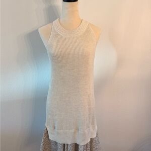 All:Row Sleeveless Knit Dress- Cream